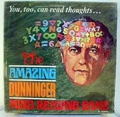 Box of The Amazing Dunninger Mind Reading Game, a family board game